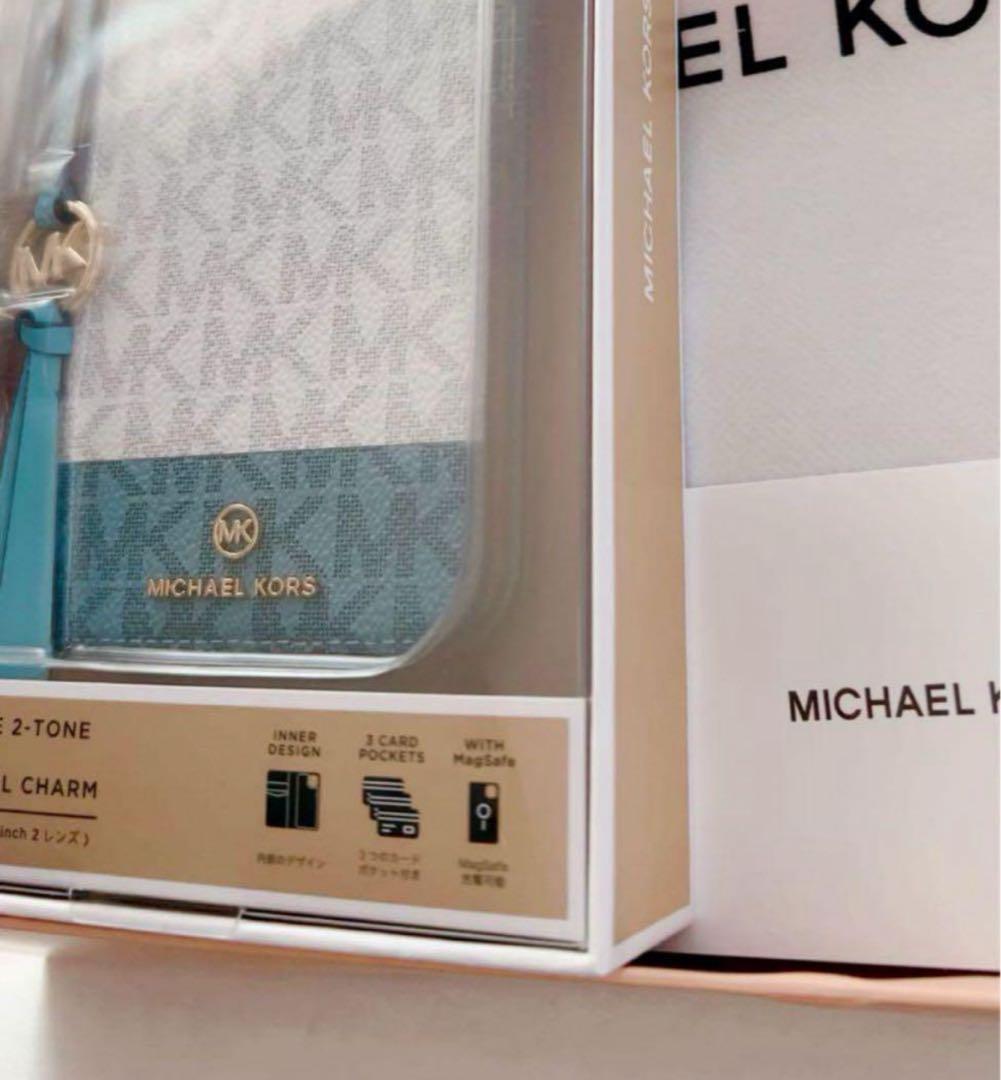 【新品】マイケルコース　MK ロゴ ツートーン フォンカバー　iPhone13