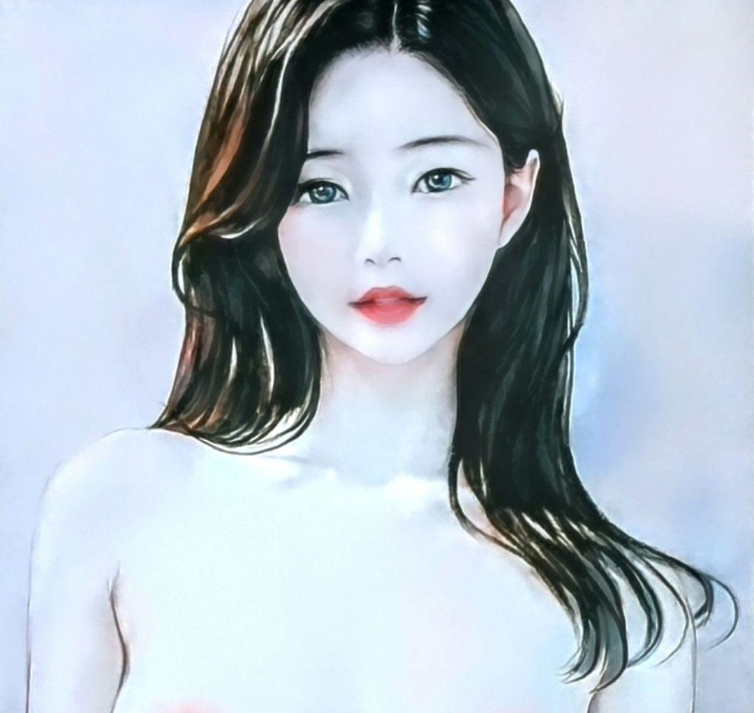 裸婦画 568『煌めく天使❤️』 特大サイズA3