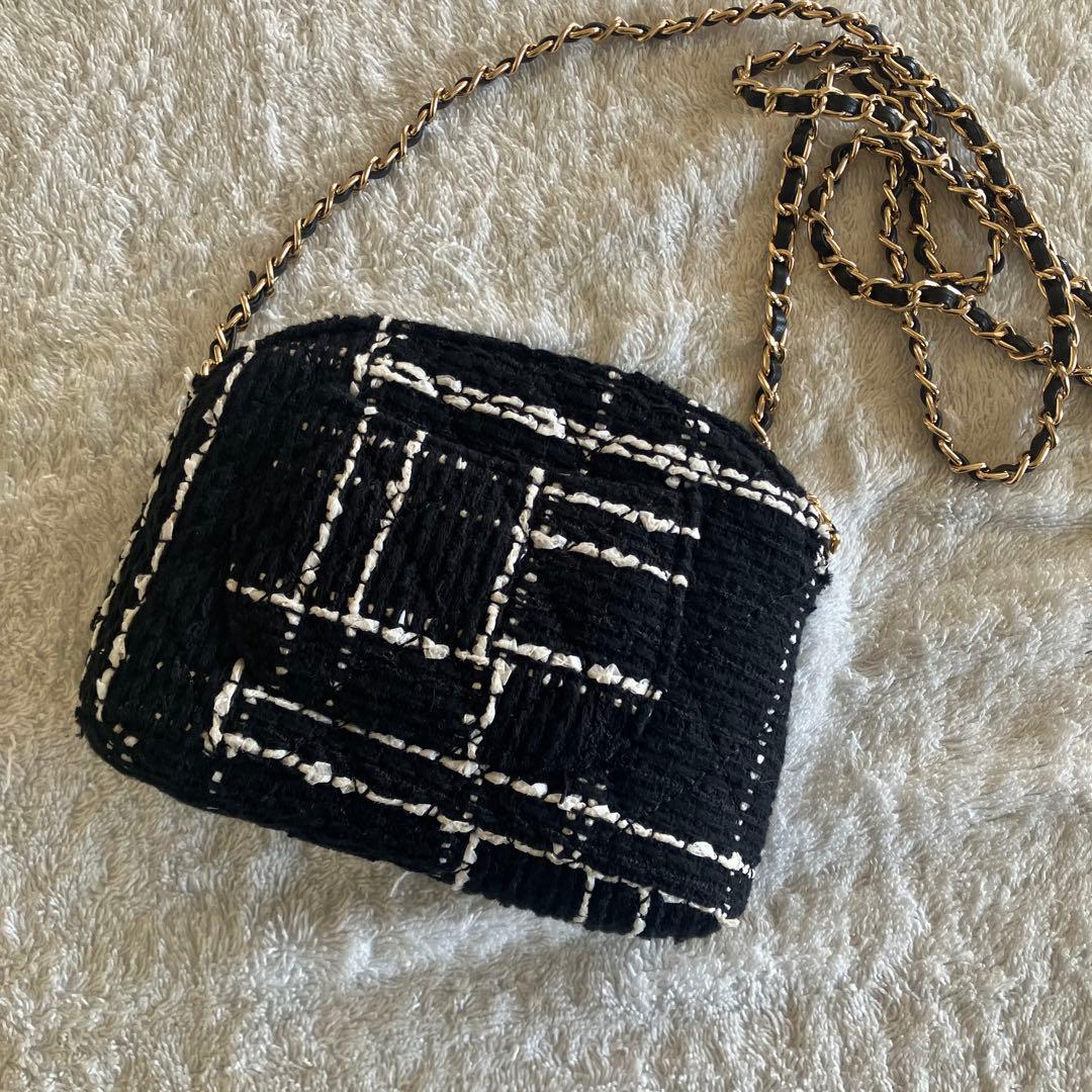 CHANEL ノベルティ　ツイードショルダーバッグ ミニバッグ
