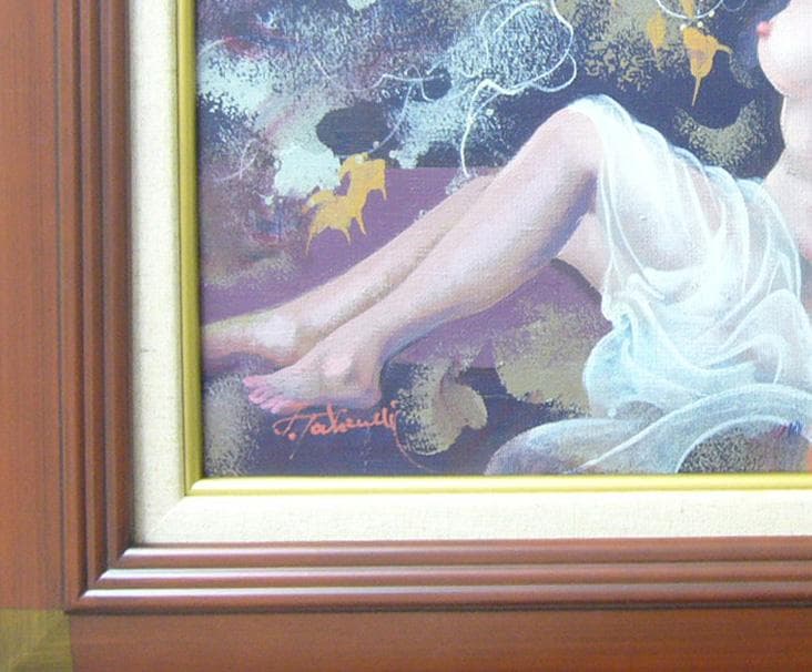 絵画  油絵  竹内敏彦  肉筆油絵 人物画  裸婦 F6