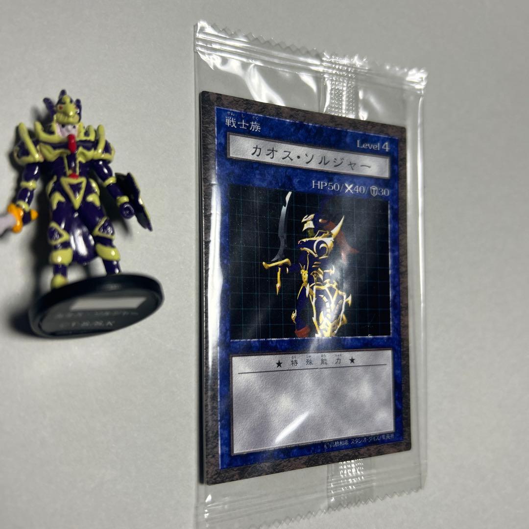 遊戯王 ダンジョンダイスモンスターズ カオスソルジャー フィギュア　未開封カード