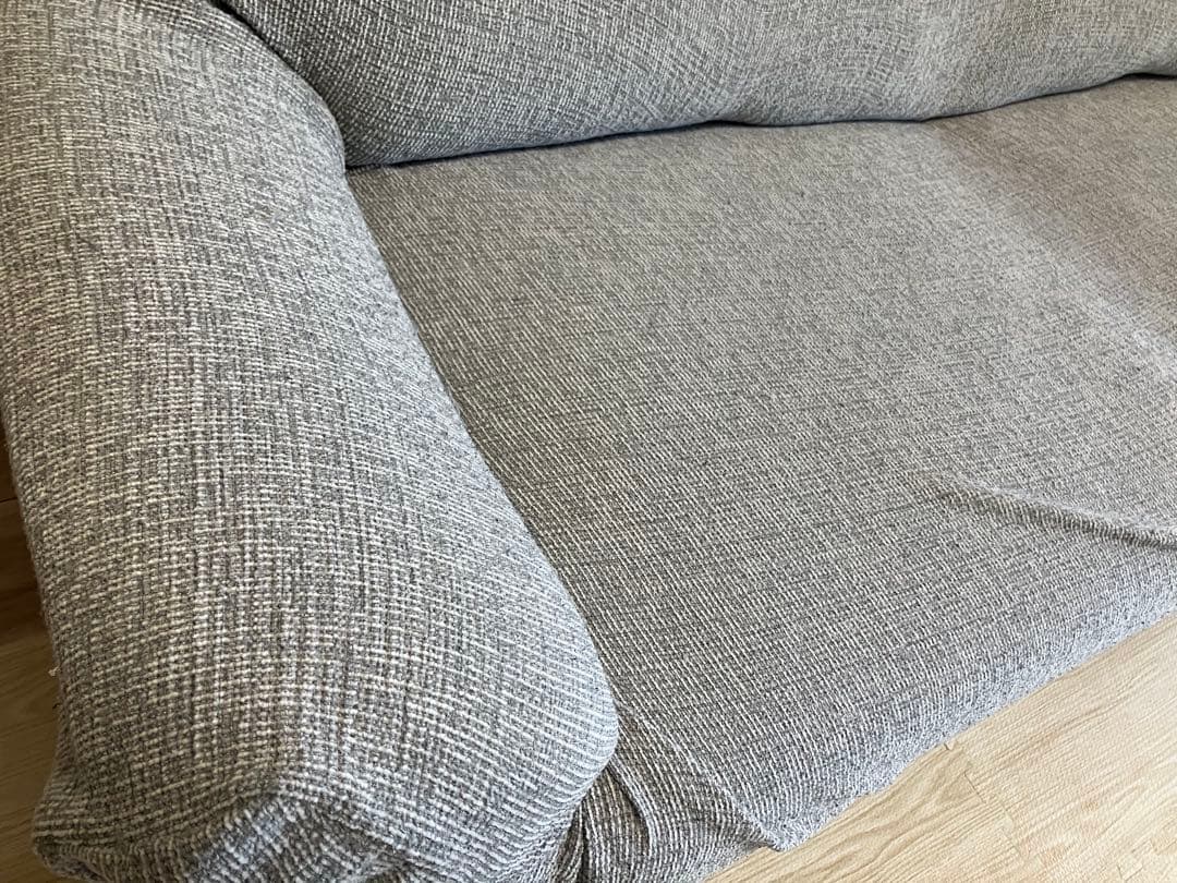 美品☆ 3人掛けソファ 布張りタイプ (MK02 KD LGR)ミントグリーン★