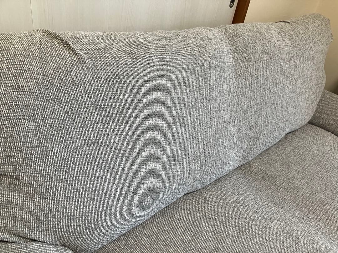 美品☆ 3人掛けソファ 布張りタイプ (MK02 KD LGR)ミントグリーン★