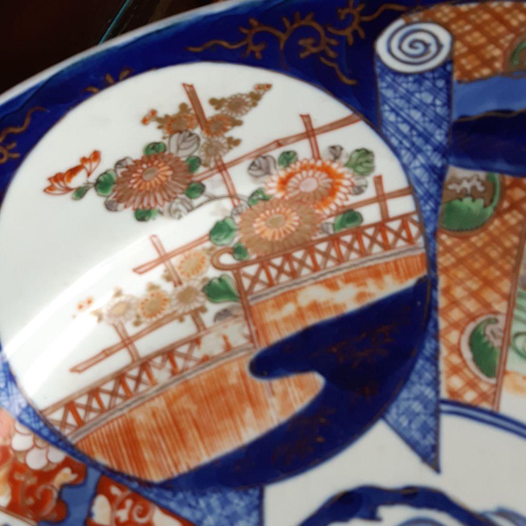 骨董　アンティーク明治初期伊万里　深大皿40.6cm！