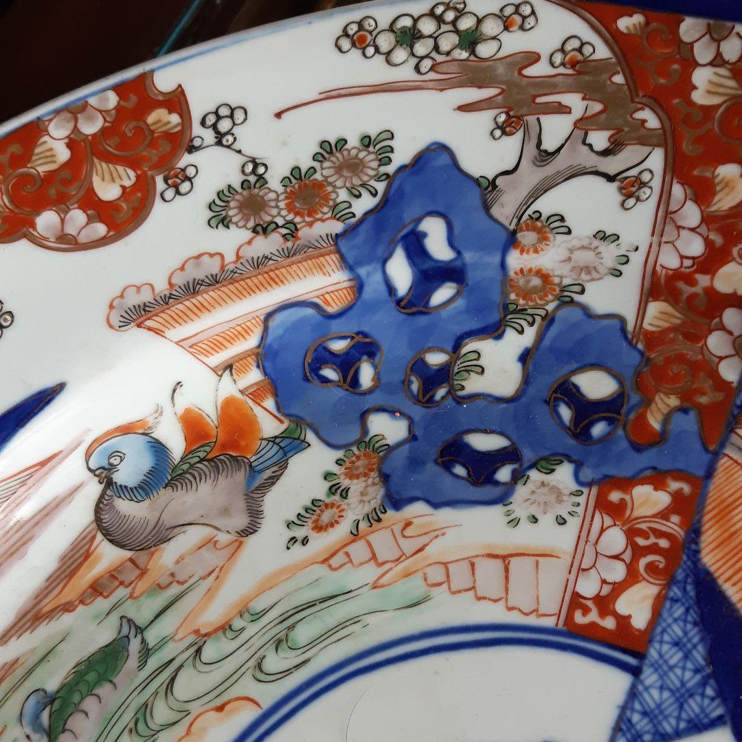 骨董　アンティーク明治初期伊万里　深大皿40.6cm！