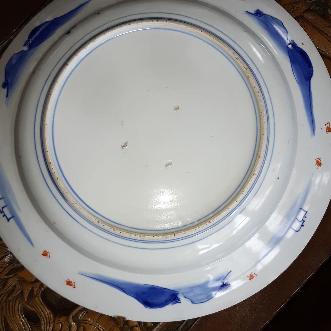 骨董　アンティーク明治初期伊万里　深大皿40.6cm！