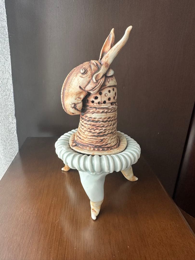 gagner141✨️鴨頭みどりさん作品 陶器人形 4点セット お香立て