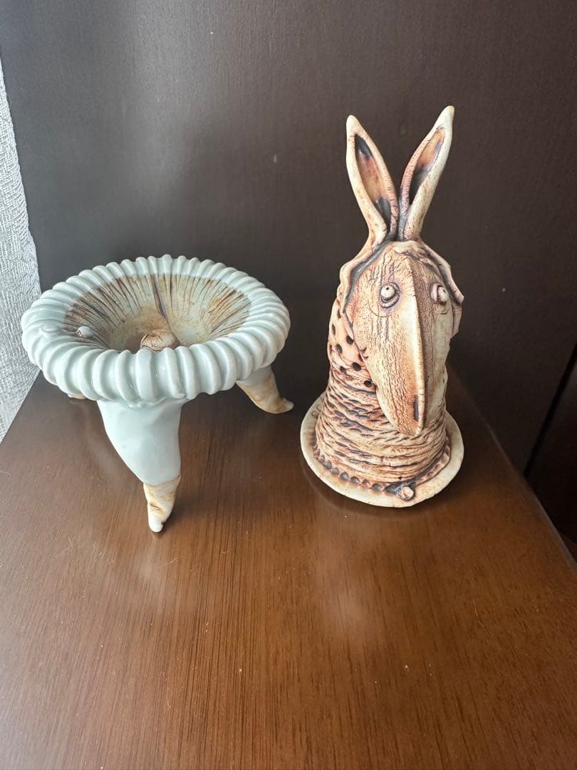 gagner141✨️鴨頭みどりさん作品 陶器人形 4点セット お香立て