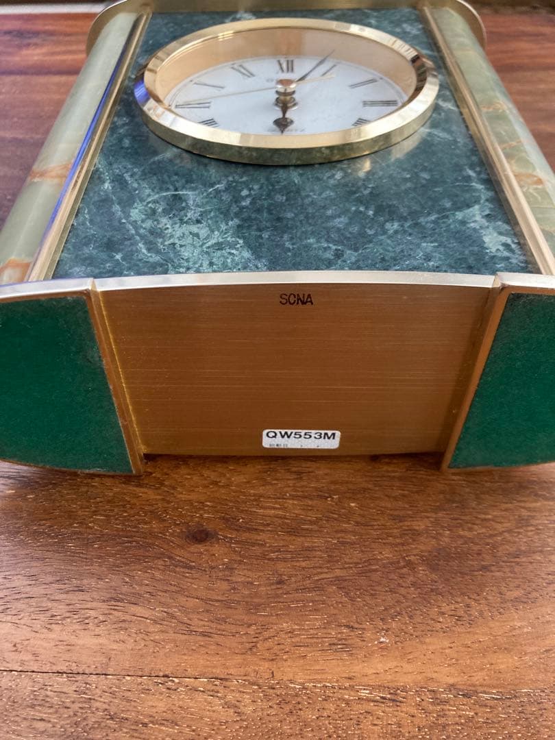 希少　セイコー　置時計　天然石　置物　インテリア　工芸品　美術品
