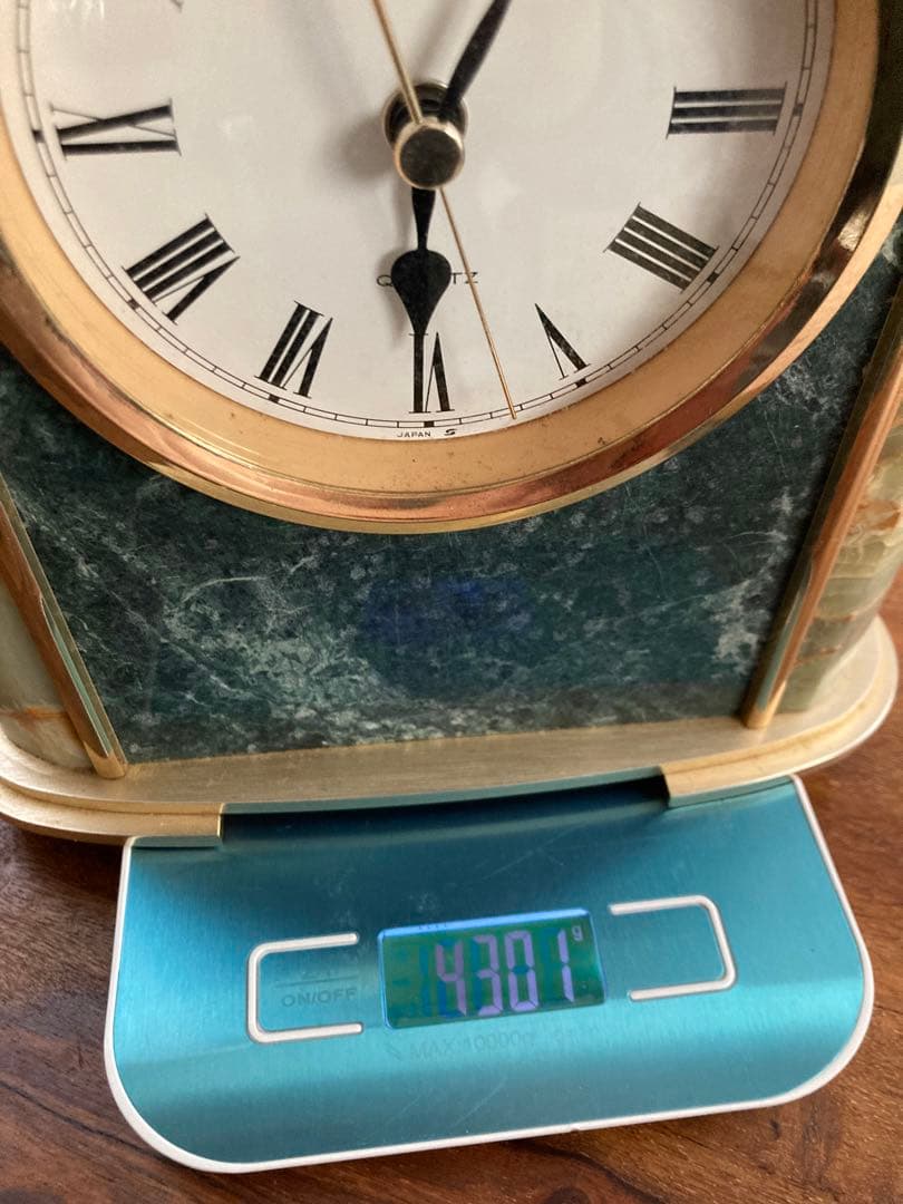 希少　セイコー　置時計　天然石　置物　インテリア　工芸品　美術品