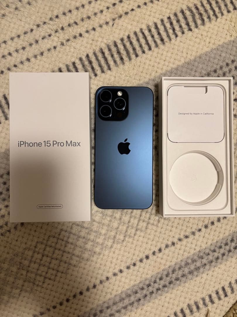 超美品 iPhone 15 Pro Max 256GB ブルーチタニウム