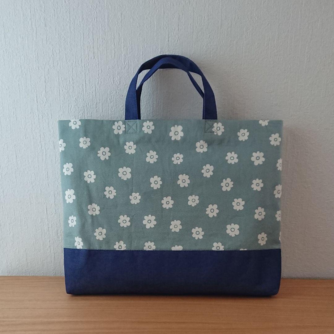 ハンドメイド入園入学準備☆花柄×デニム