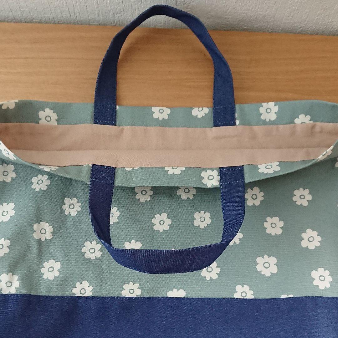 ハンドメイド入園入学準備☆花柄×デニム