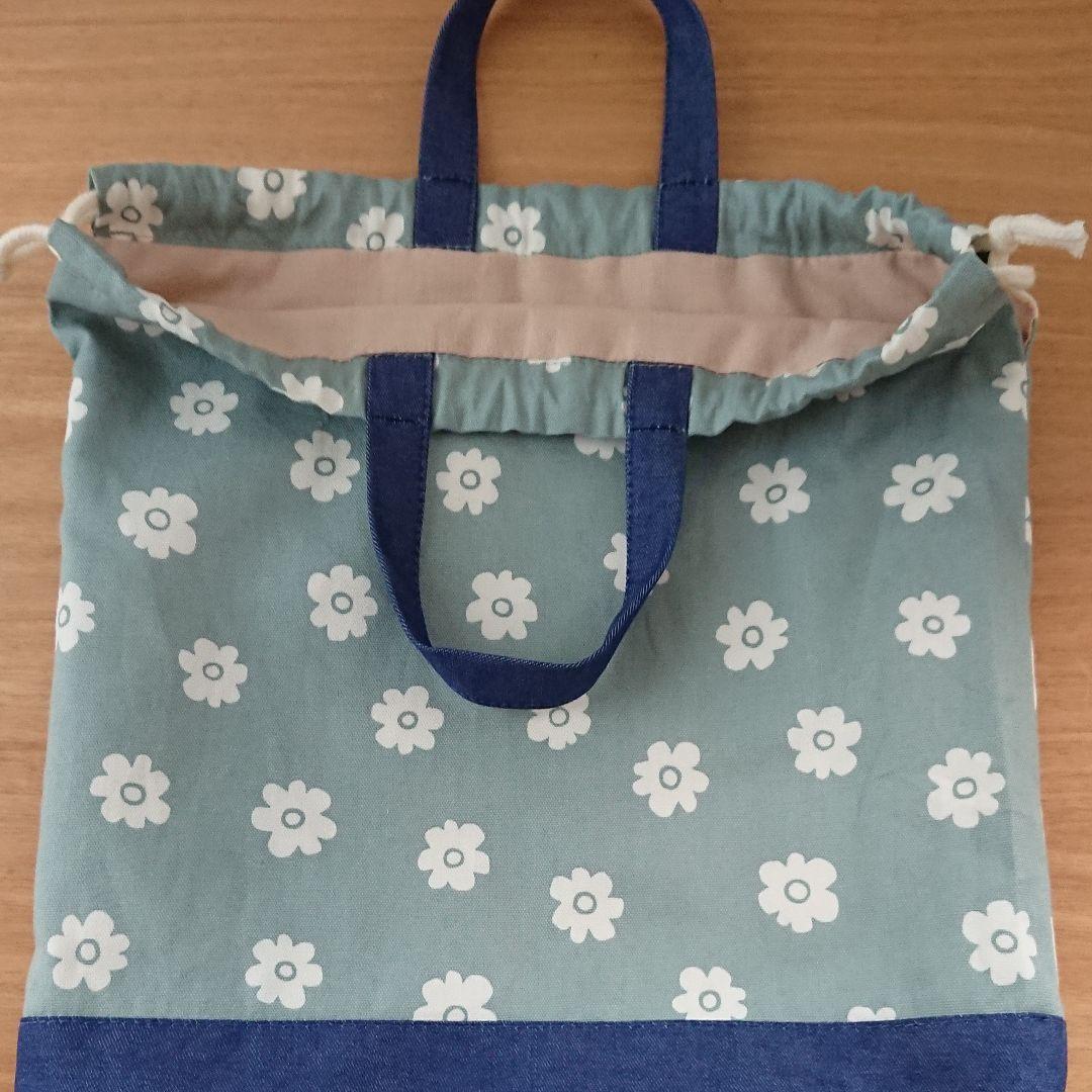 ハンドメイド入園入学準備☆花柄×デニム