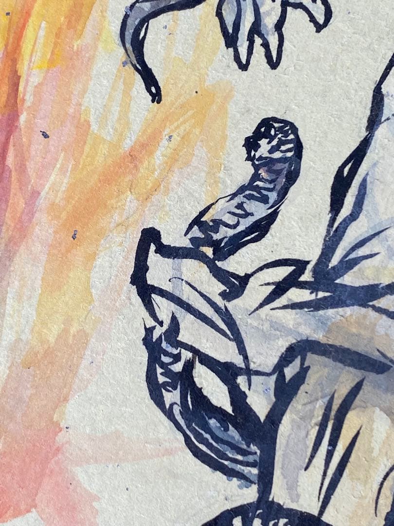 2885❣️近藤　大理　　絵画　　軍荼利明王　仏像