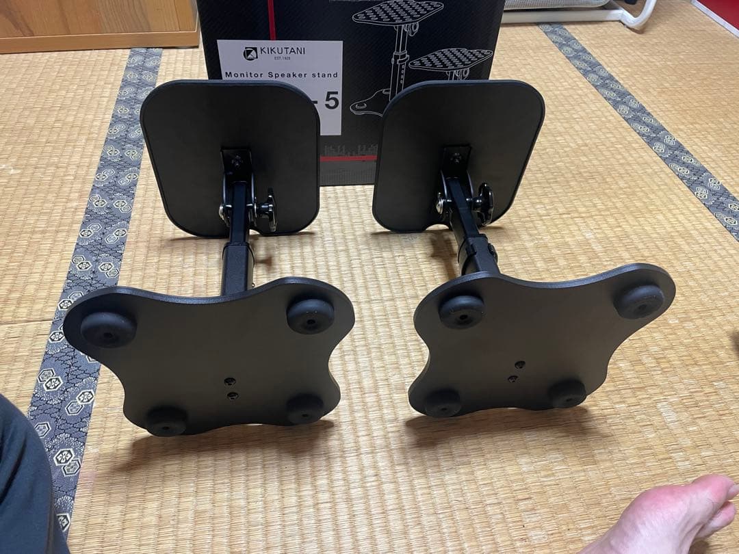 KIKUTANI mos-5 スピーカースタンド 高さ調整可能 ブラック