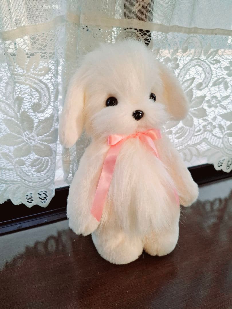 3.ぬいぐるみ、テディマルチーズ、犬、ハンドメイド、オリジナル、白