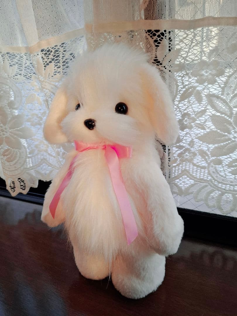 3.ぬいぐるみ、テディマルチーズ、犬、ハンドメイド、オリジナル、白