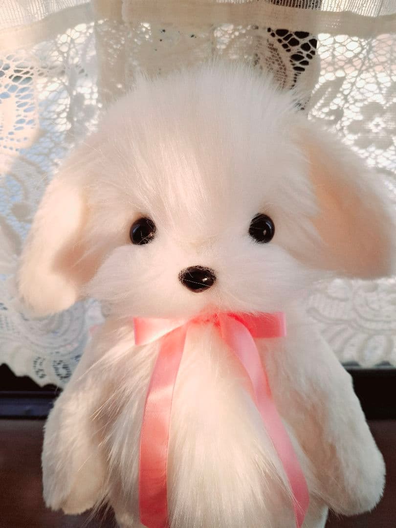 3.ぬいぐるみ、テディマルチーズ、犬、ハンドメイド、オリジナル、白