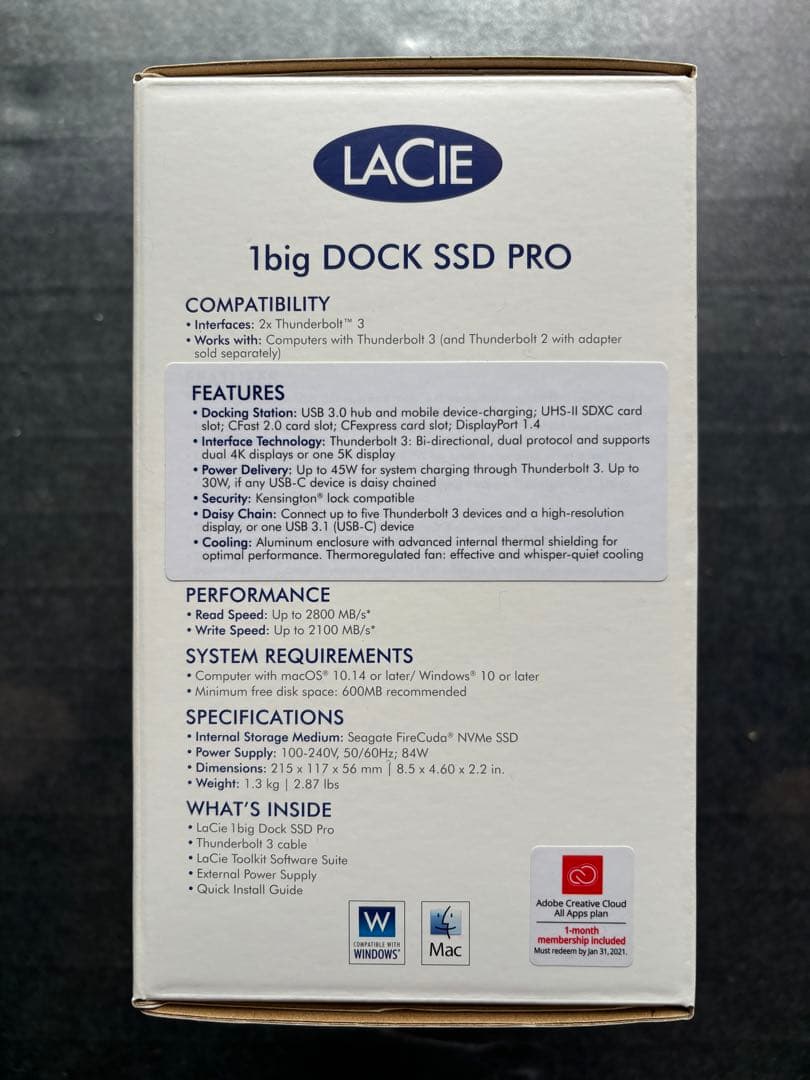 新品未開封 LaCie ラシー STHW4000800 外付けSSD 4TB