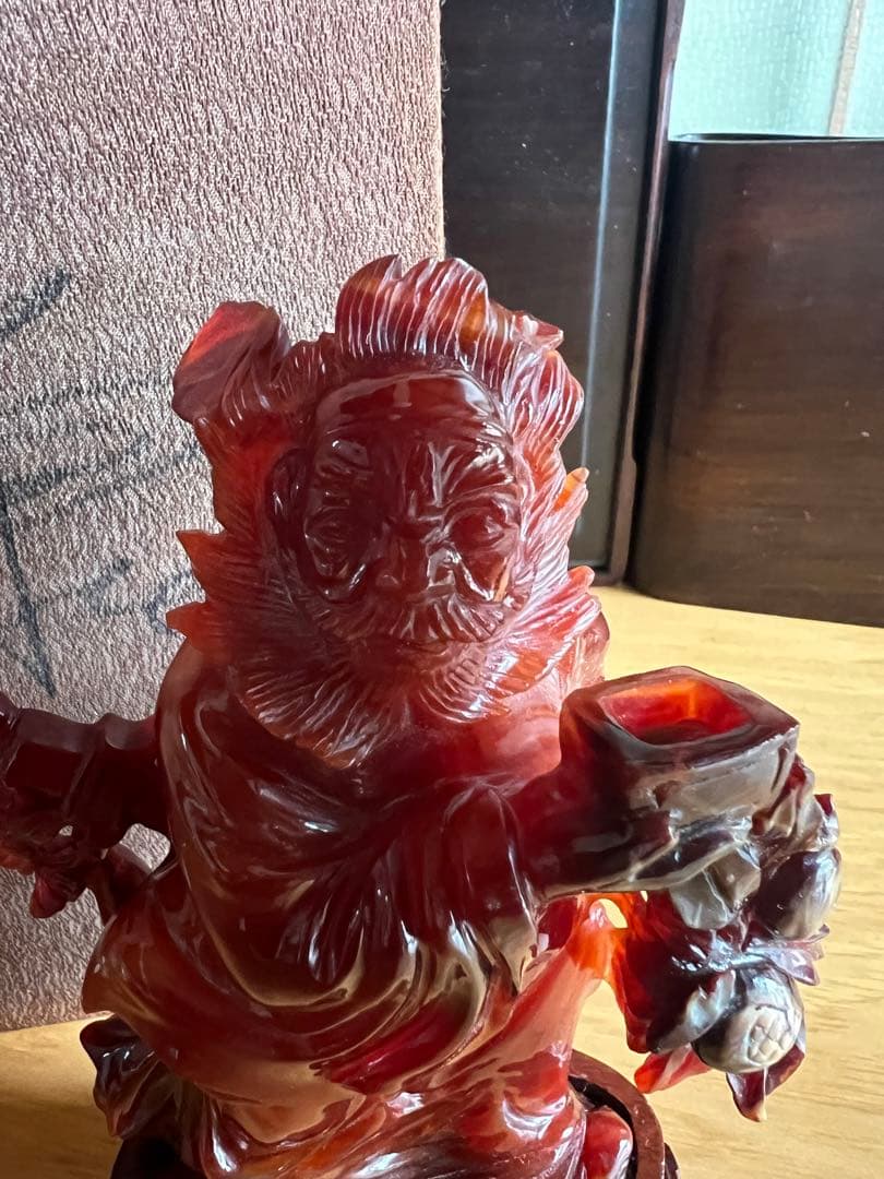 マナウ　人物彫刻　鐘馗