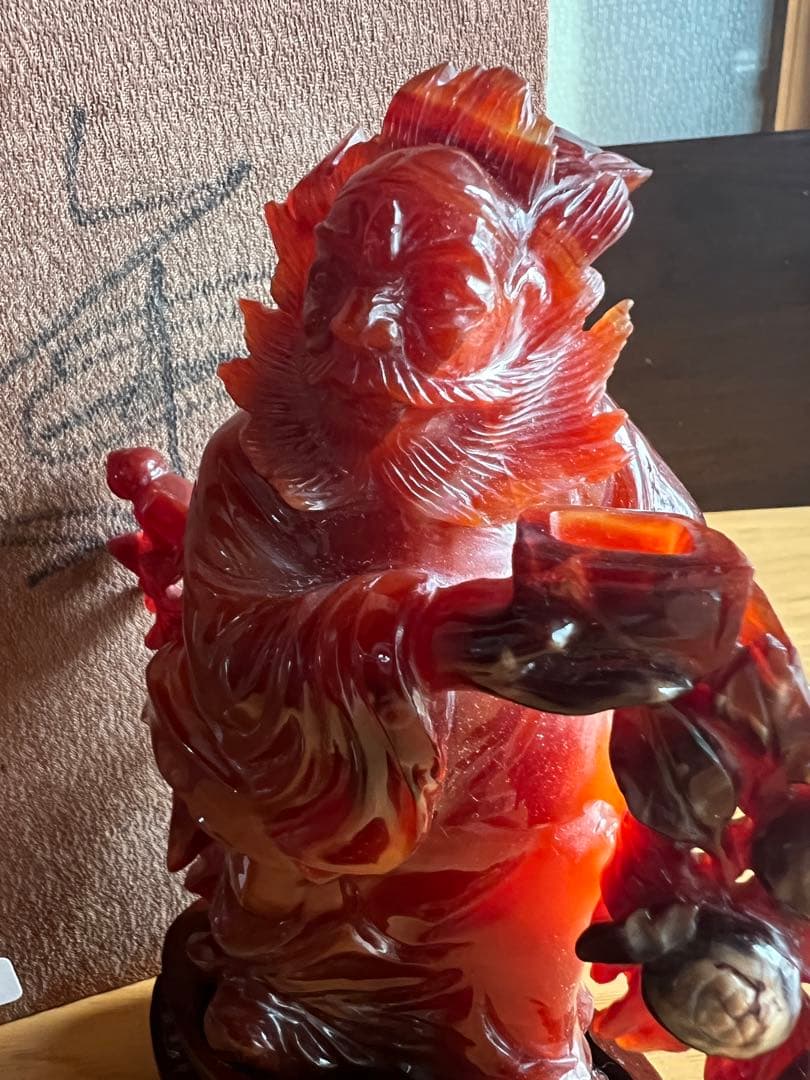 マナウ　人物彫刻　鐘馗