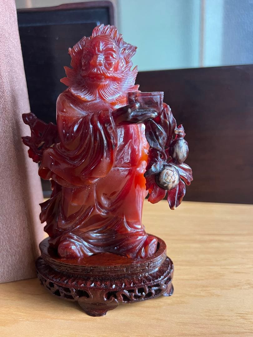 マナウ　人物彫刻　鐘馗