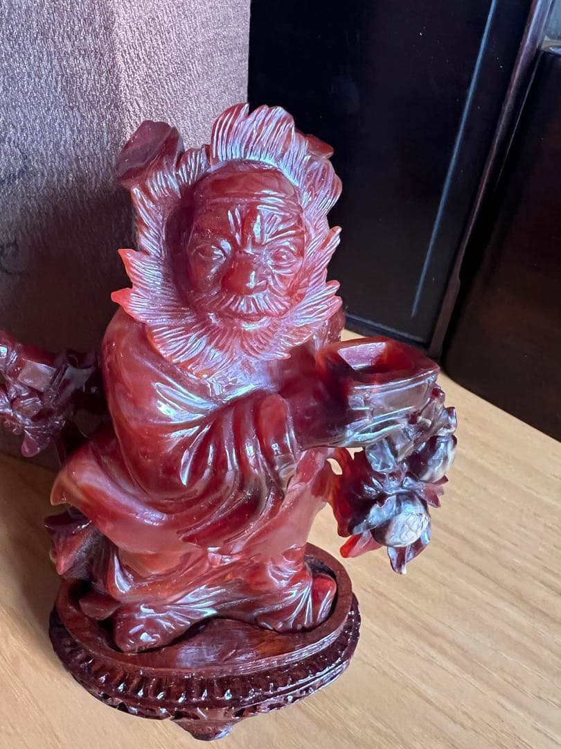 マナウ　人物彫刻　鐘馗