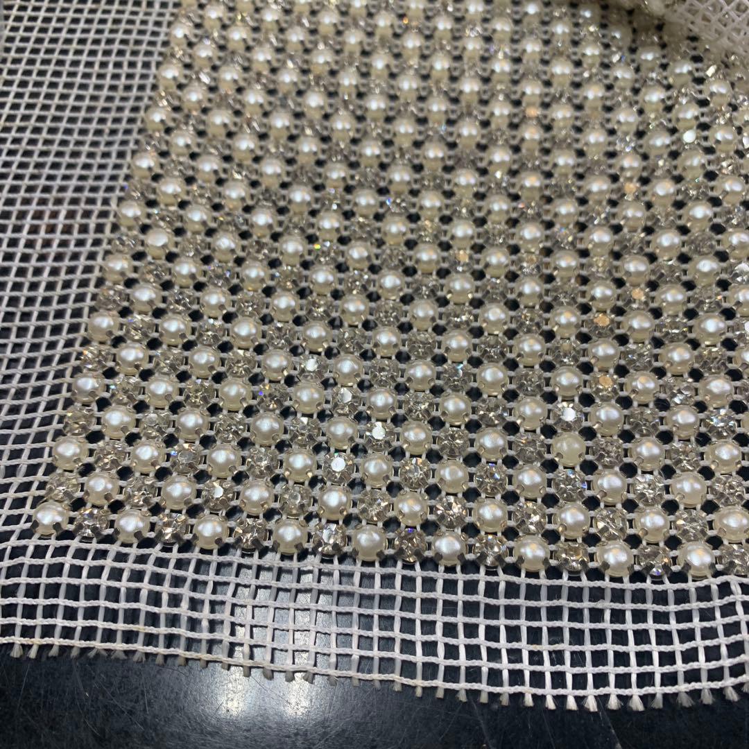プレジオス？ラインストーンメッシュ生地 13cmX2、35メートル