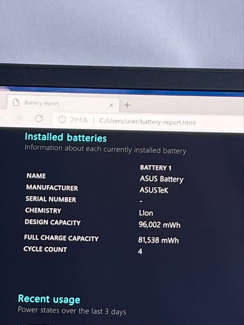 Windowsノート本体 ASUS Vivobook X7600 i7-11370H RTX3050 4K