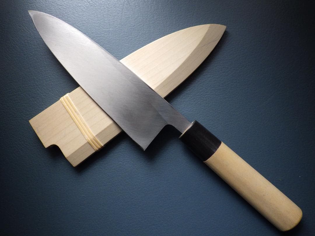 尚大正吉★相出刃包丁6寸・水牛柄/鞘付属★堺打刃物★▲記名有▲