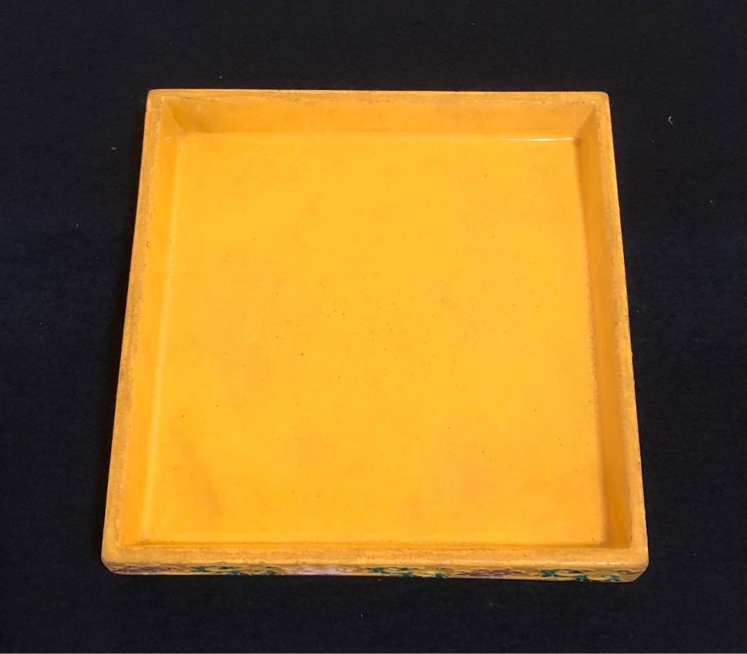 《R》中国古玩 三彩 角皿5客 銘々皿 木箱　251204お3