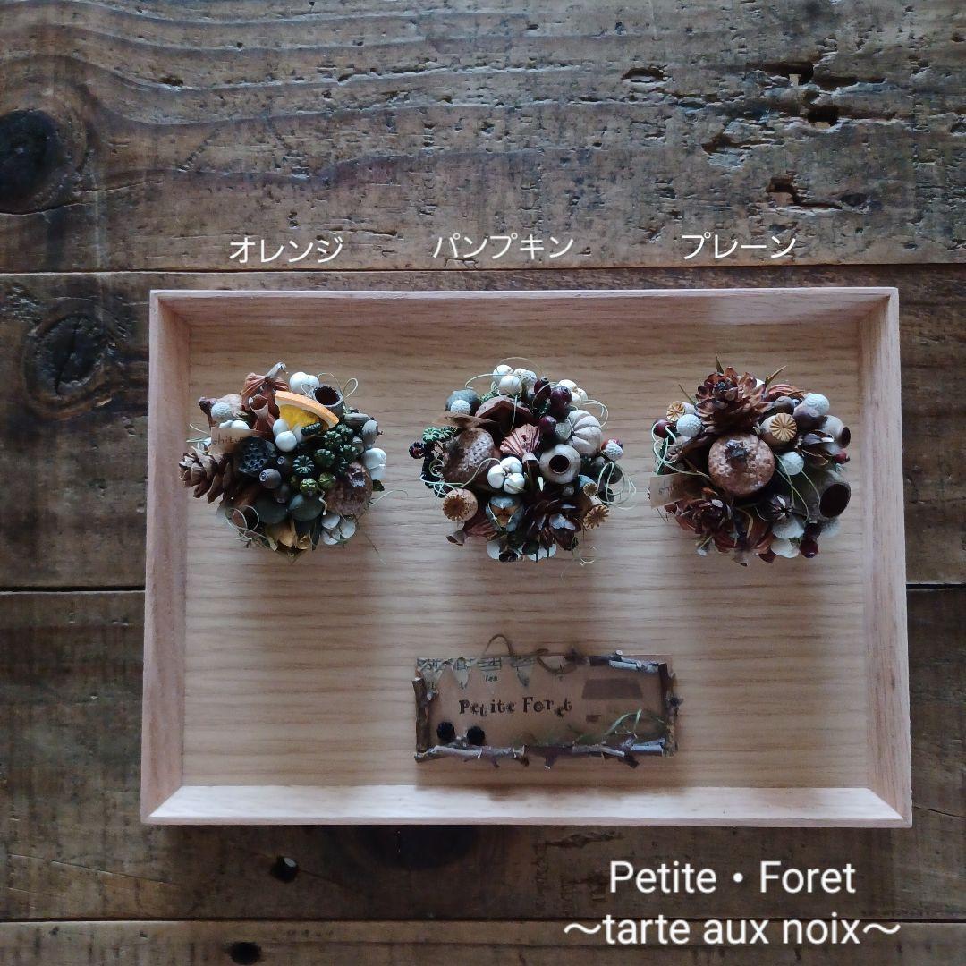 Petite・Foret ～木の実のタルト～【オレンジ】ドライフラワー リース