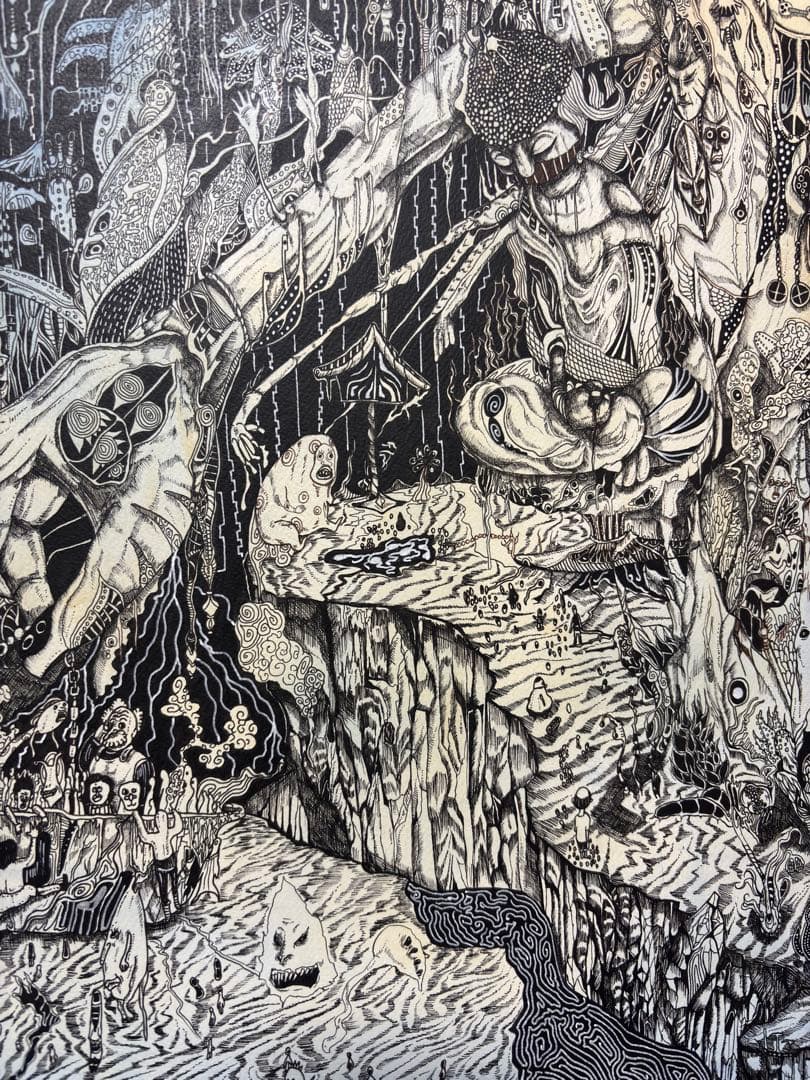 原画一点物　アート作品 観音　B1サイズ