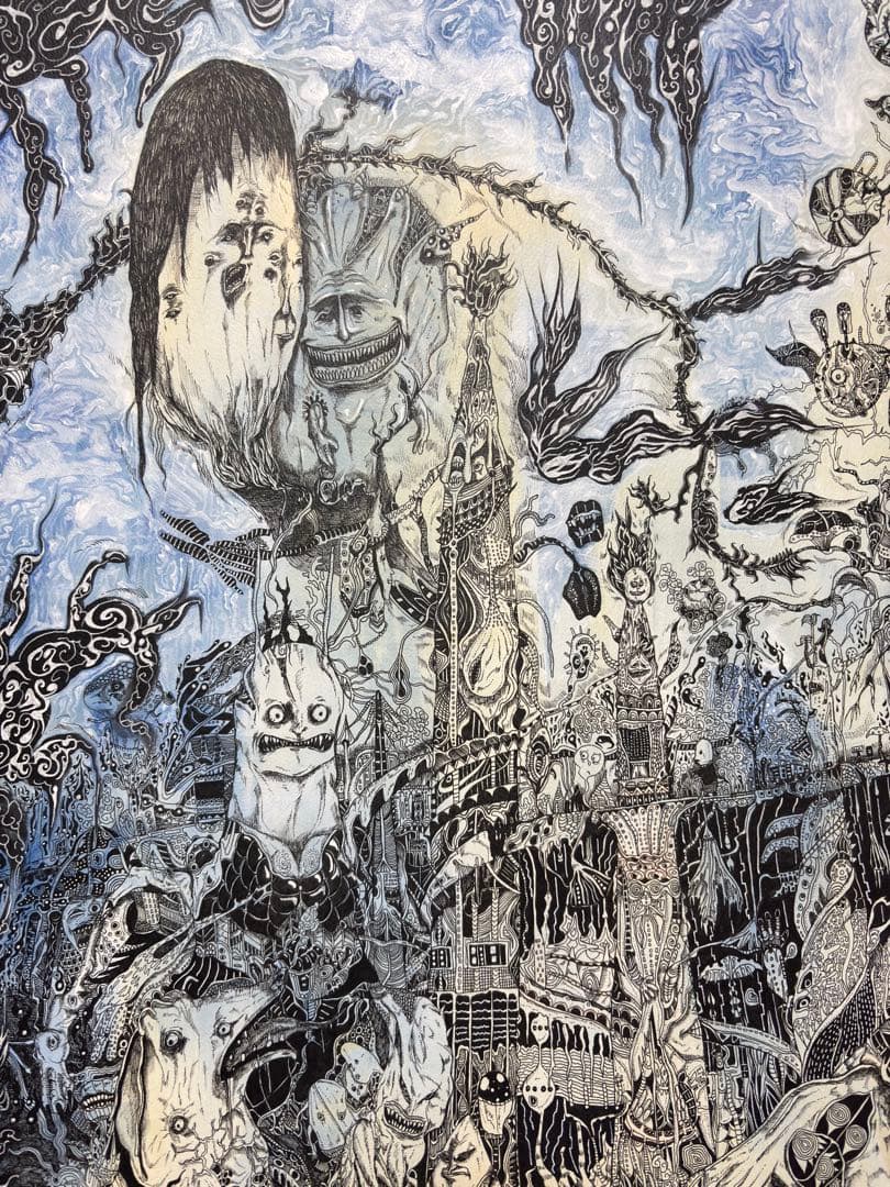 原画一点物　アート作品 観音　B1サイズ