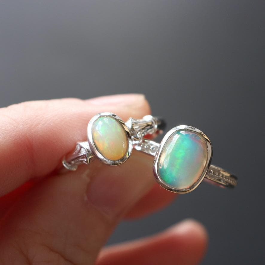 アンティーク風エチオピアオパールのリング　12号／Silver925