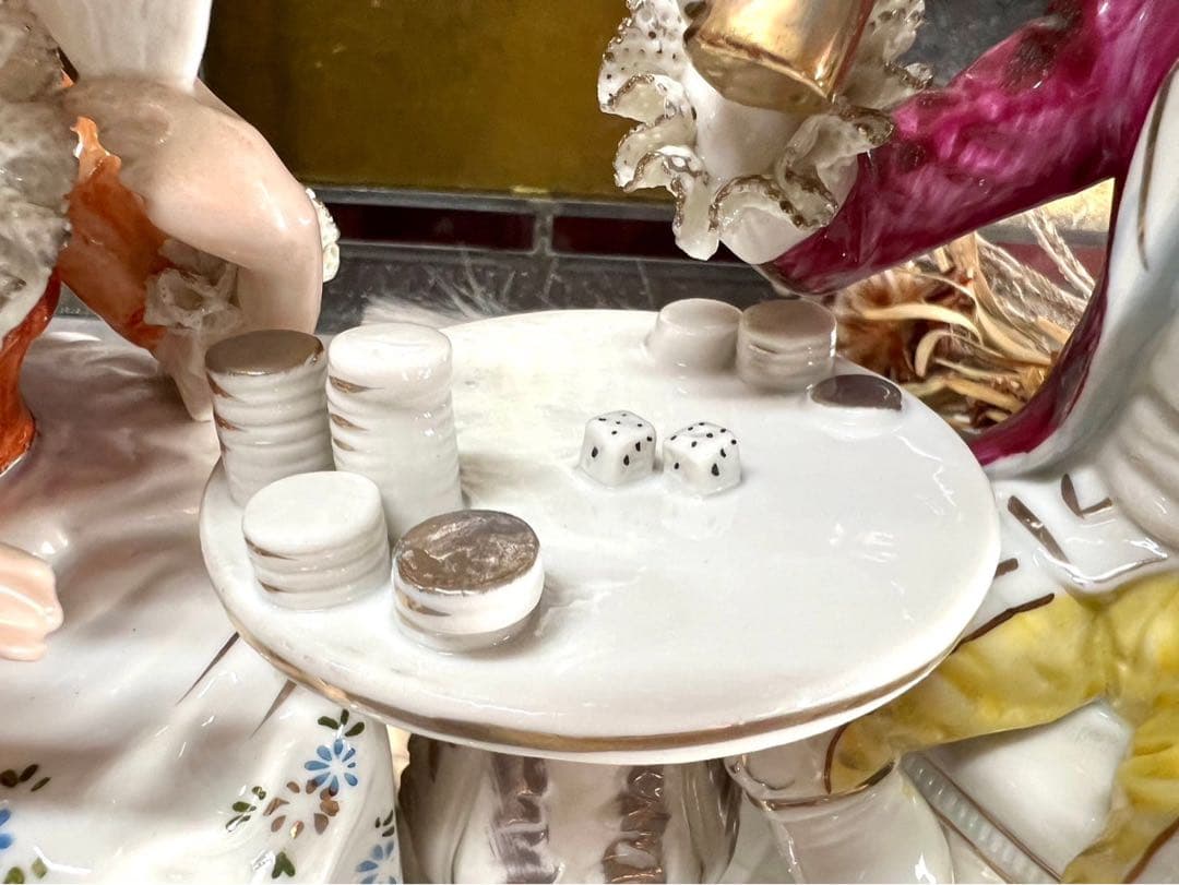 陶器 置物 貴婦人 男爵 貴族 フィギュリン インテリア アンティーク