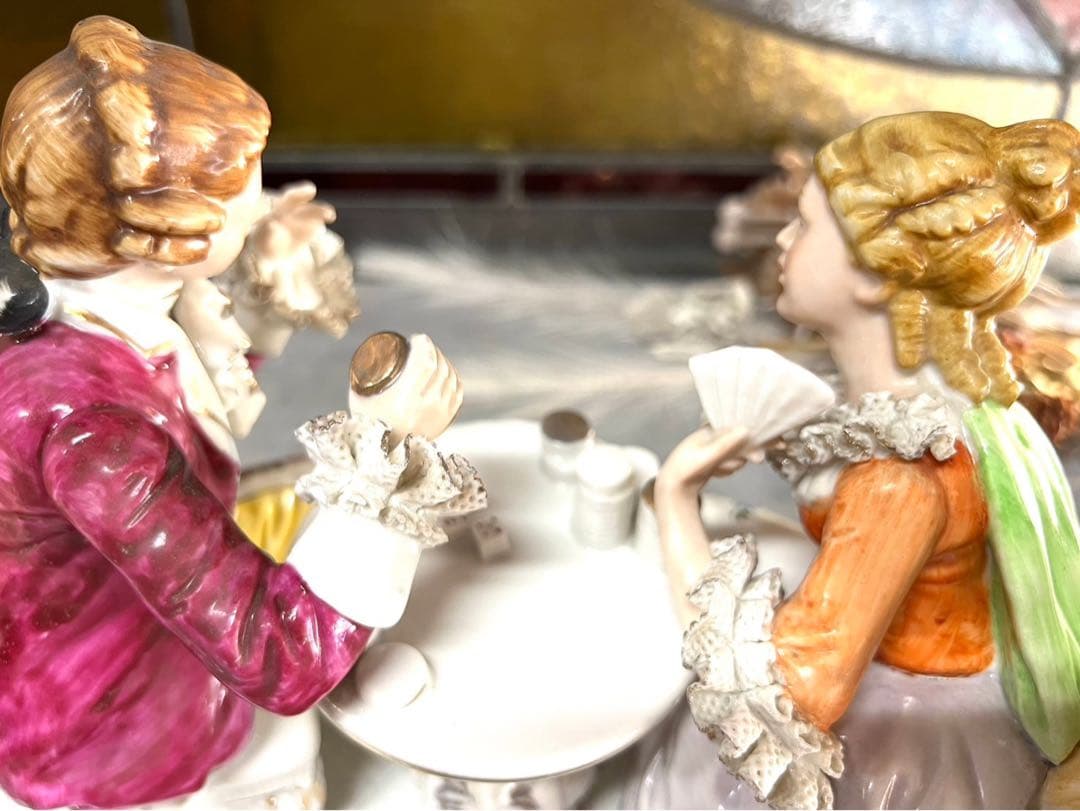 陶器 置物 貴婦人 男爵 貴族 フィギュリン インテリア アンティーク