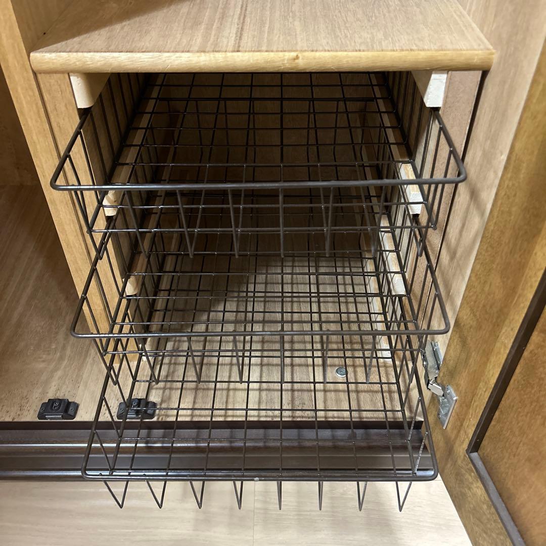 ダークブラウン 木製 クローゼット 衣類収納