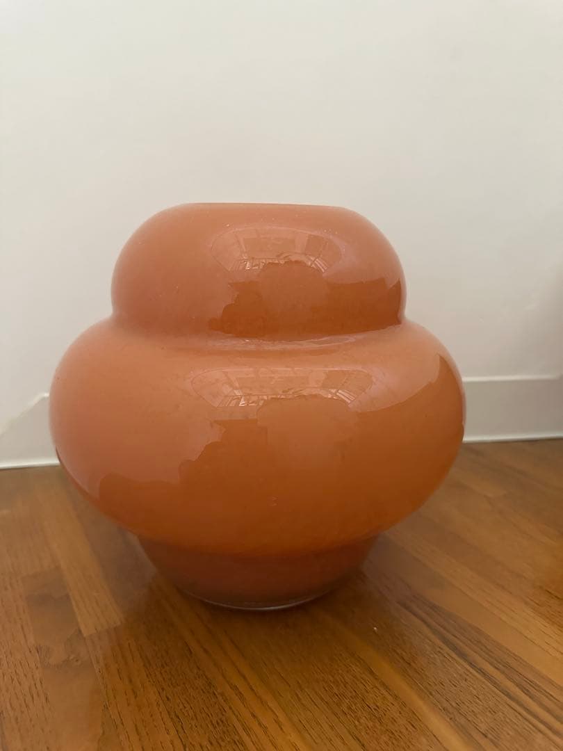 HENRY DEAN オレンジ Form Glass フラワーベース 20cm