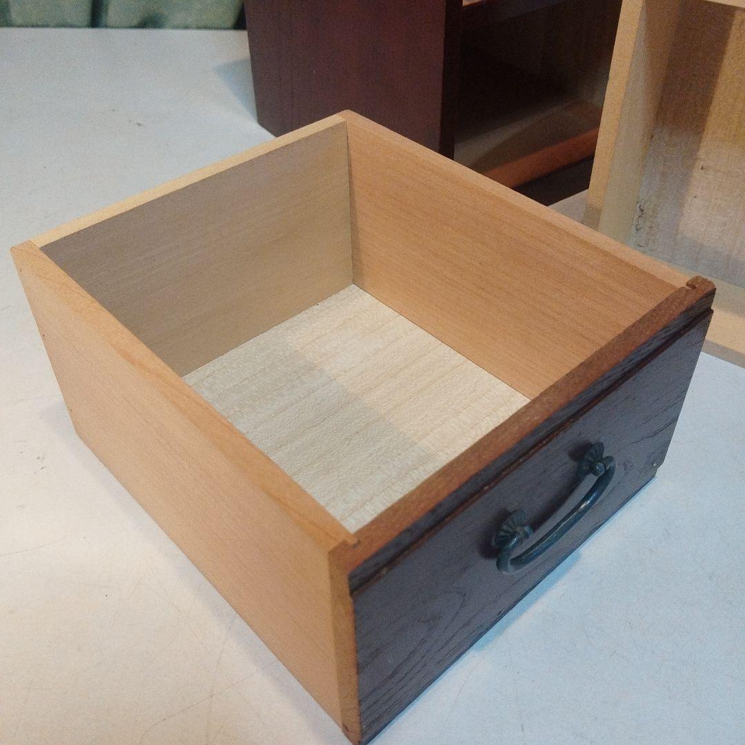 京都古民家より、昭和の鏡付化粧ケース　メイクボックス　木製手提げ