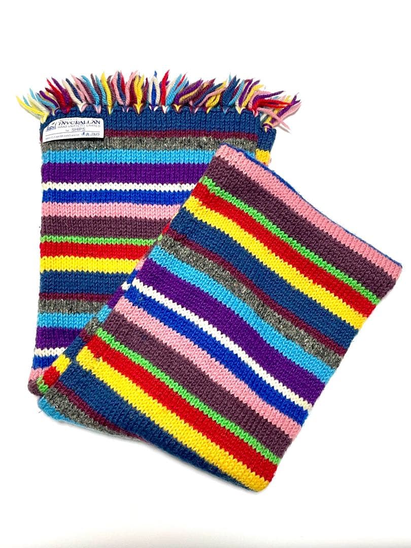 INVERALLAN マルチカラーストライプマフラー