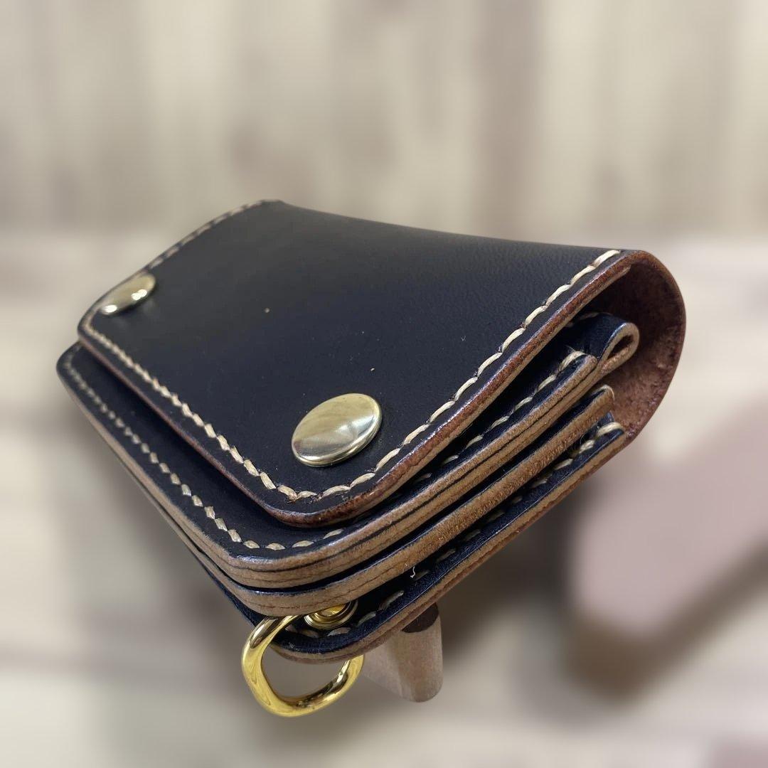 トラッカーウォレット丘染（茶芯）ブラック11