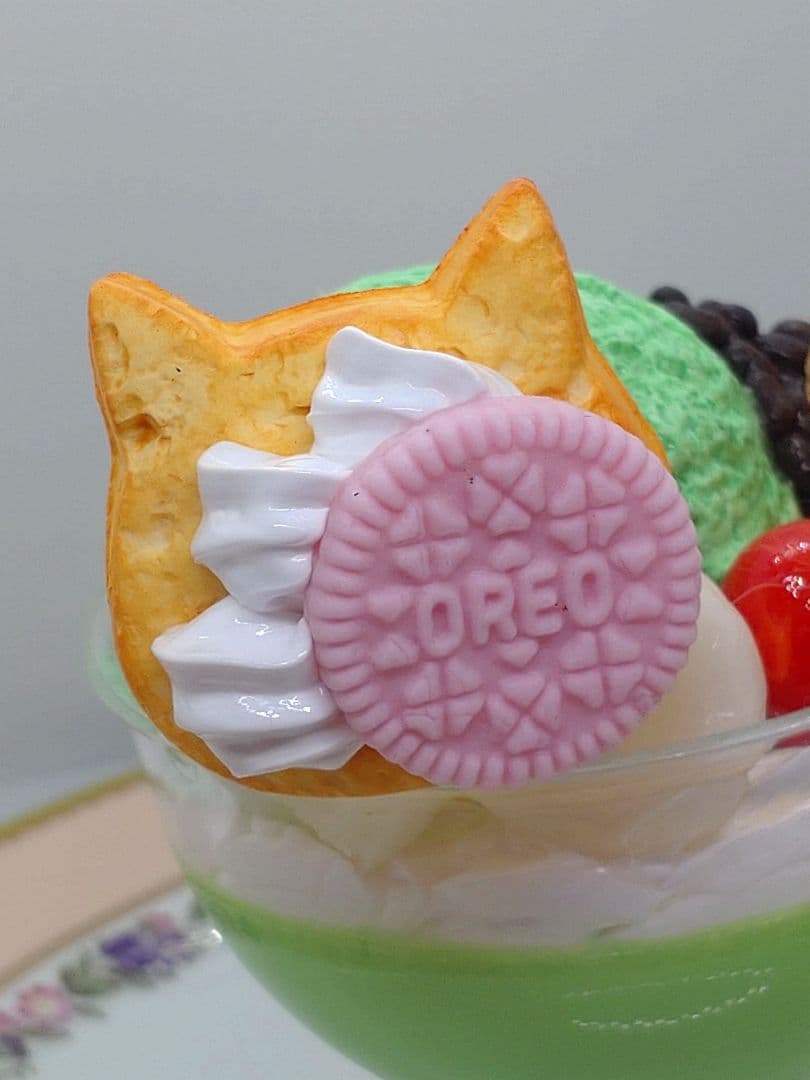 猫ちゃんトースト オレオホイップ フェイクスイーツ 食品サンプル ポニーフック