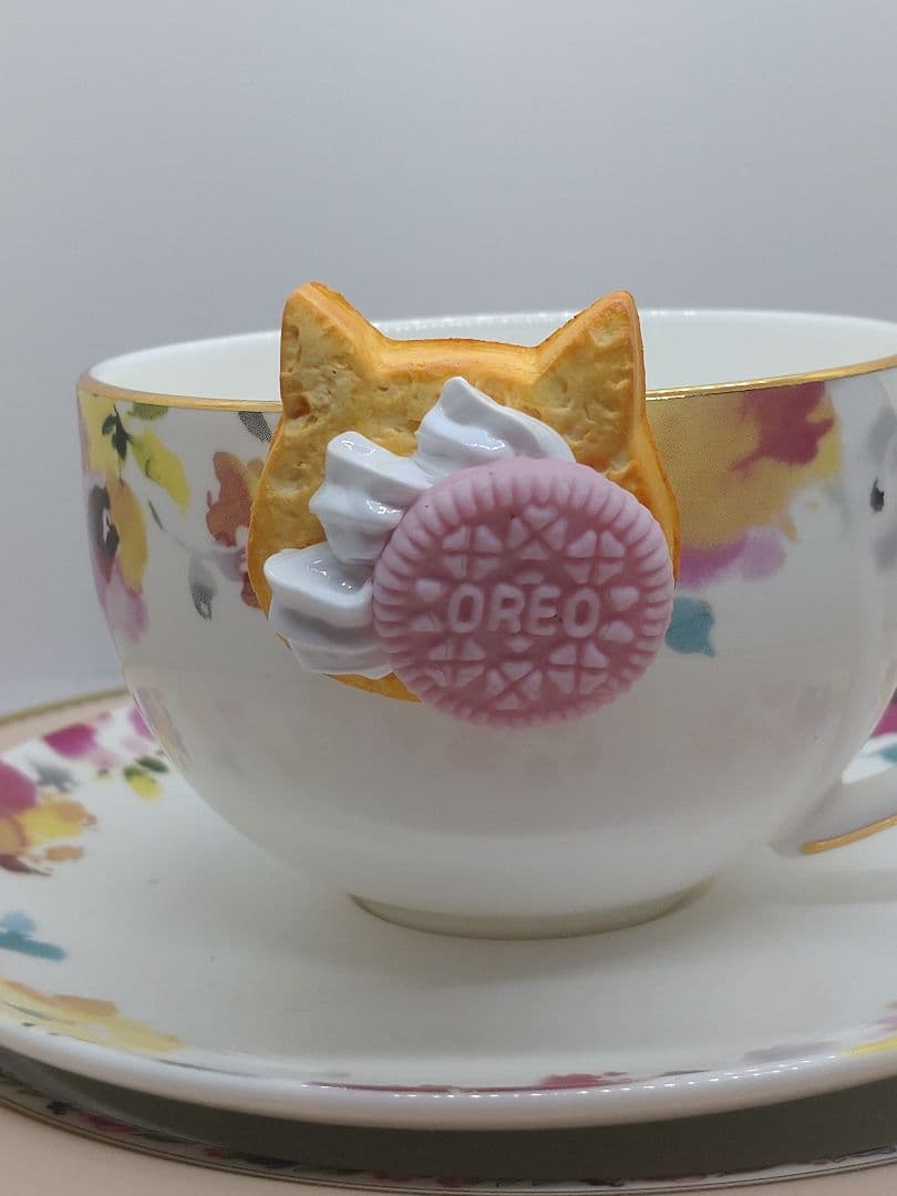 猫ちゃんトースト オレオホイップ フェイクスイーツ 食品サンプル ポニーフック