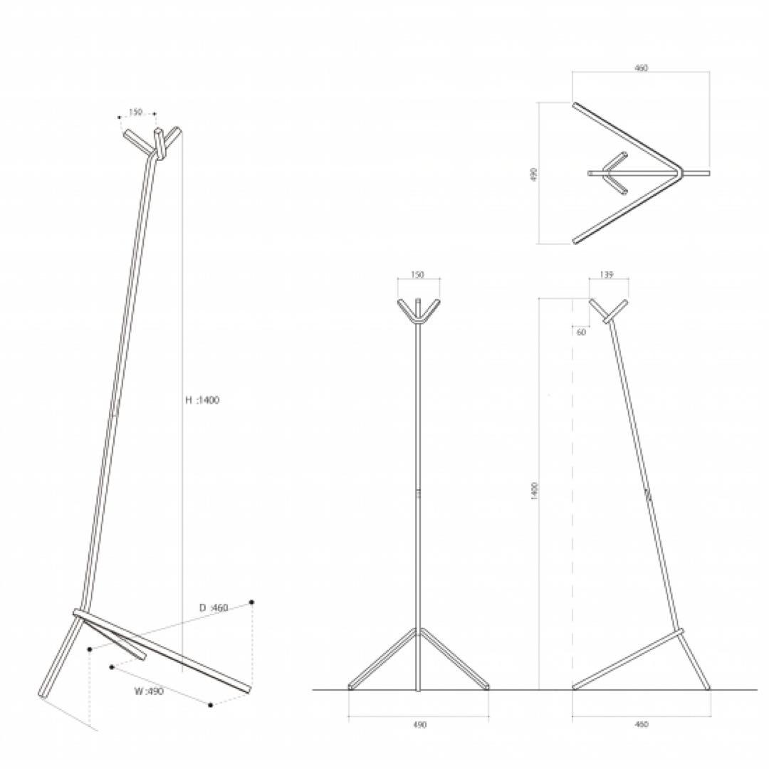 極美品3.3万円→1.8万円！デザインハンガーラックUNO HANGER