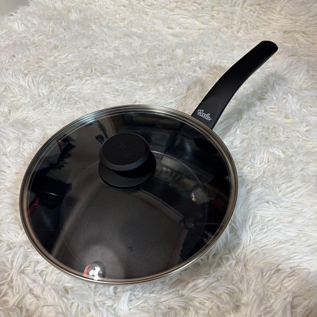 【新品】フィスラー フライパン 24cm ガラス蓋付　IH対応