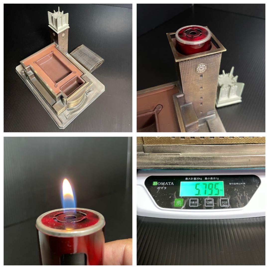 【希少】早稲田大学 大隈記念講堂 鋳物 タバコケース ライター アンティーク