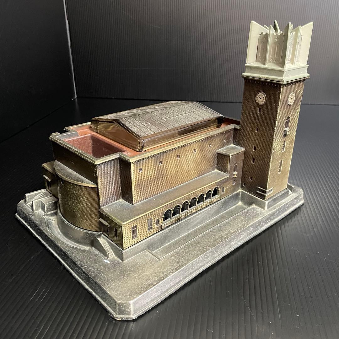 【希少】早稲田大学 大隈記念講堂 鋳物 タバコケース ライター アンティーク