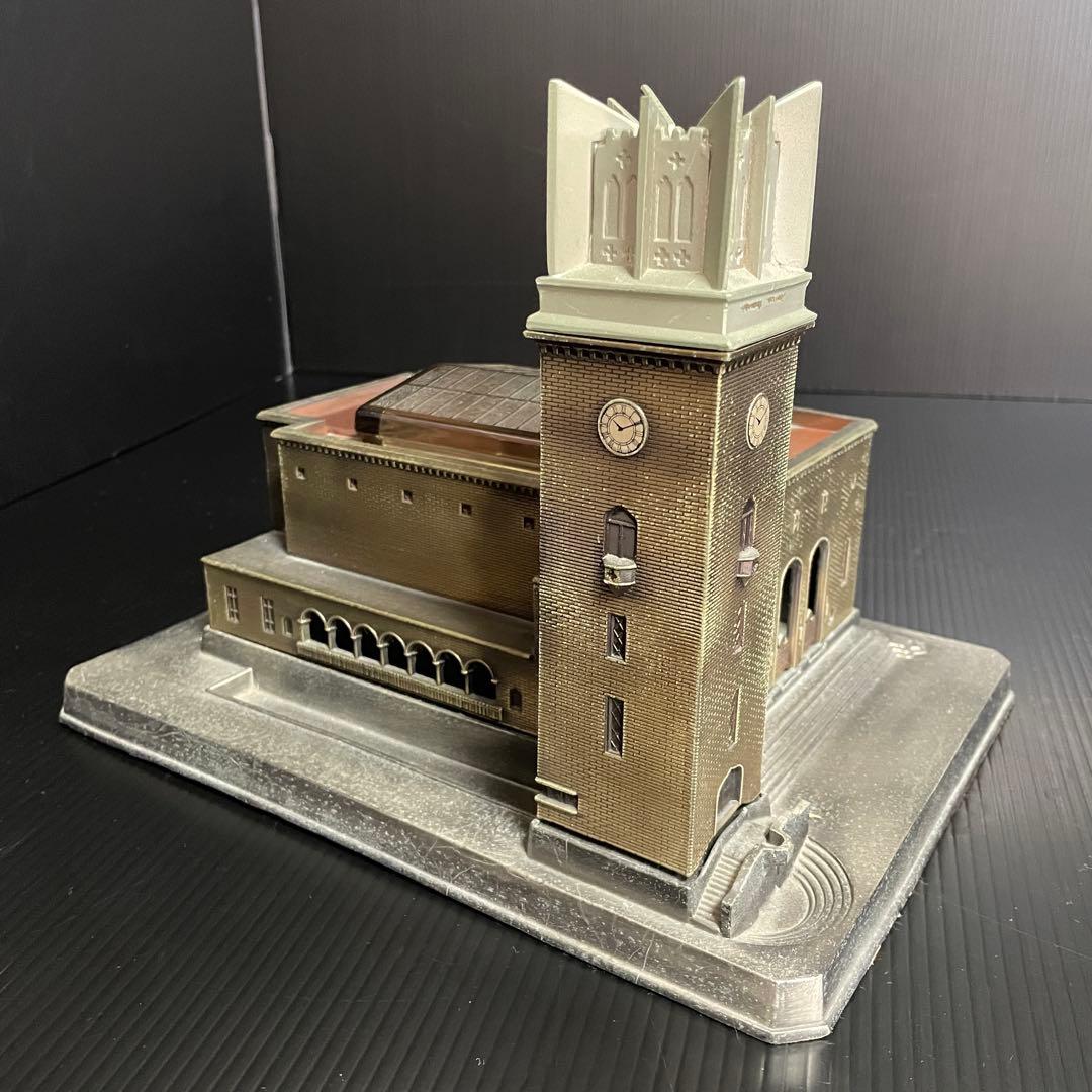 【希少】早稲田大学 大隈記念講堂 鋳物 タバコケース ライター アンティーク